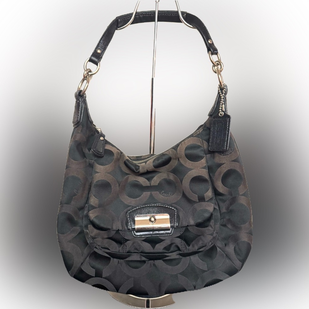 Authentic Coach Signature Nylon Shoulder Bag